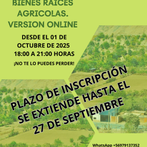 CURSO TASACIÓN DE BIENES RAÍCES AGRÍCOLAS