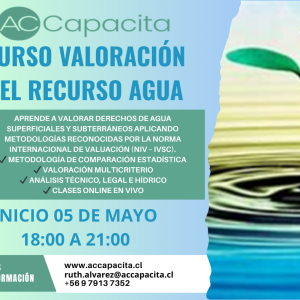 CURSO VALORACION DEL RECURSO AGUA